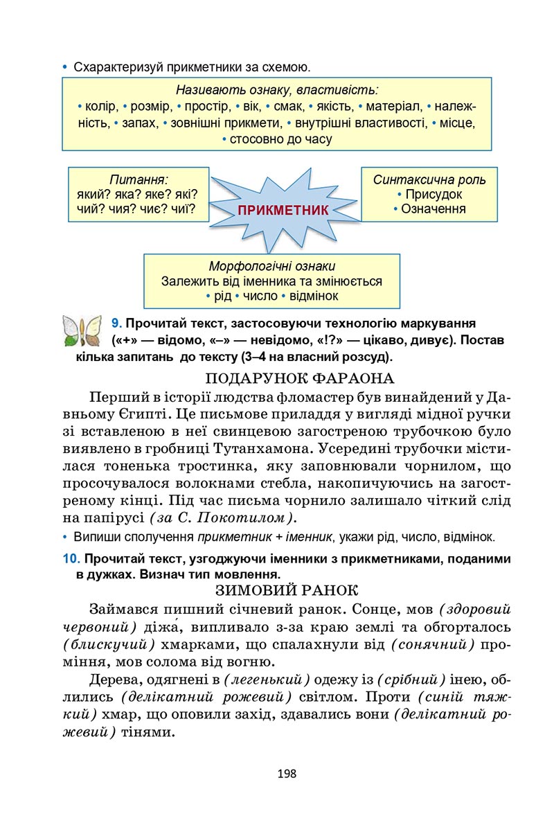 Сторінка 198 - Підручник Українська мова 6 клас Семеног 2023 НУШ