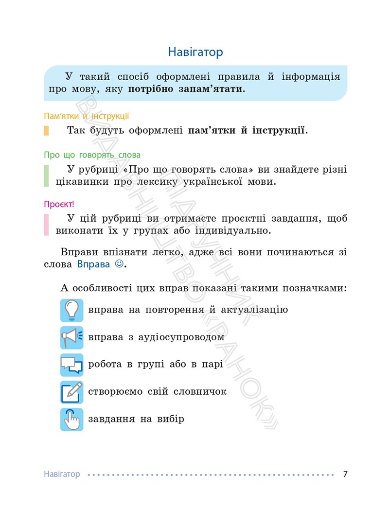 Сторінка 7 - Підручник Українська мова 6 клас Літвінова 2023 НУШ