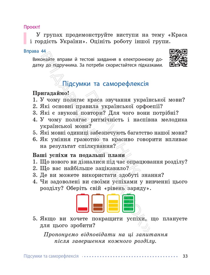 Сторінка 33 - Підручник Українська мова 6 клас Літвінова 2023 НУШ