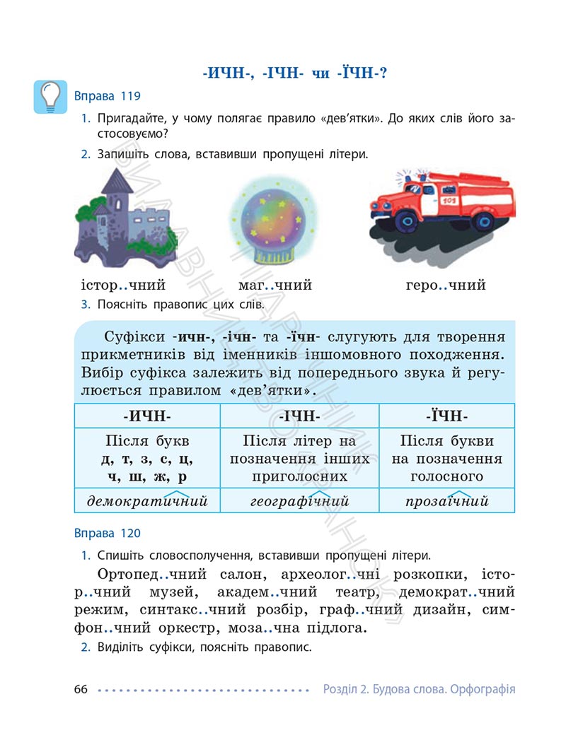 Сторінка 66 - Підручник Українська мова 6 клас Літвінова 2023 НУШ