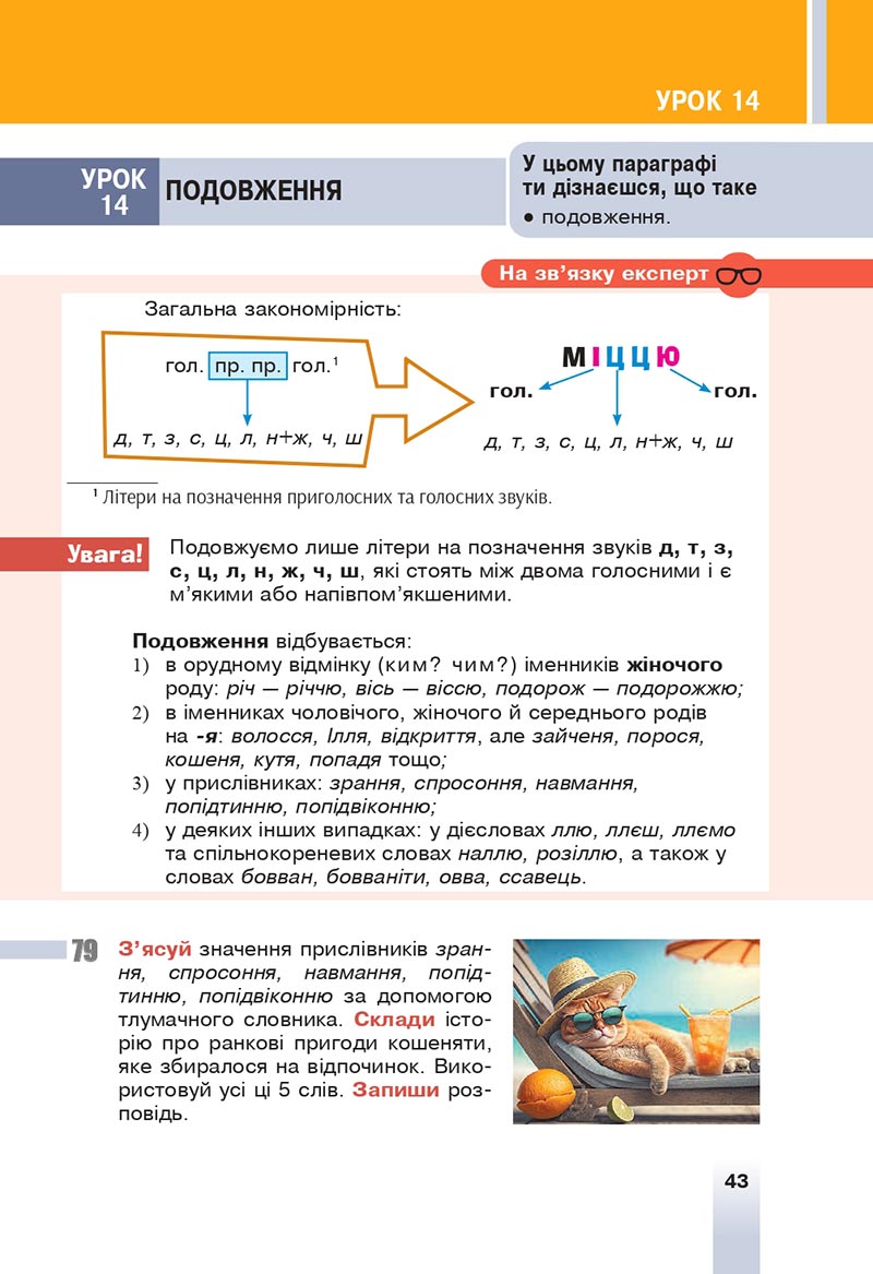 Сторінка 43 - Підручник Українська мова 6 клас Онатій 2023 НУШ