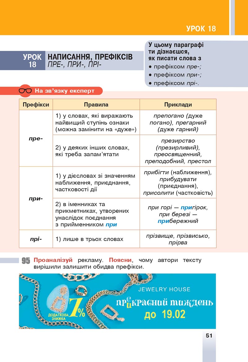 Сторінка 51 - Підручник Українська мова 6 клас Онатій 2023 НУШ
