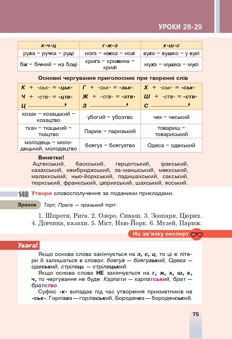 Сторінка 75 - Підручник Українська мова 6 клас Онатій 2023 НУШ