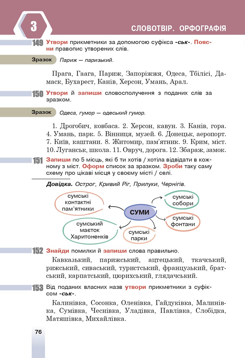 Сторінка 76 - Підручник Українська мова 6 клас Онатій 2023 НУШ
