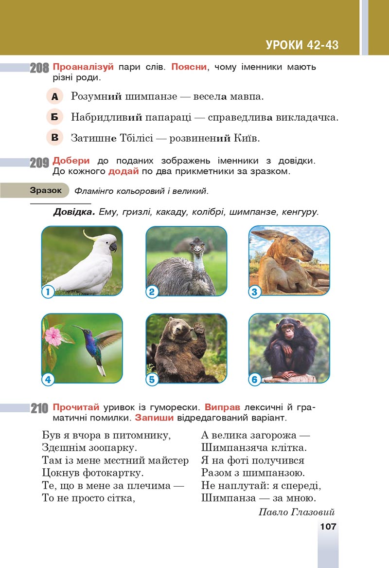 Сторінка 107 - Підручник Українська мова 6 клас Онатій 2023 НУШ