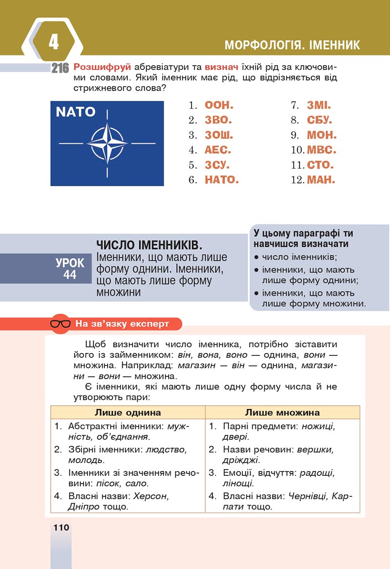Сторінка 110 - Підручник Українська мова 6 клас Онатій 2023 НУШ