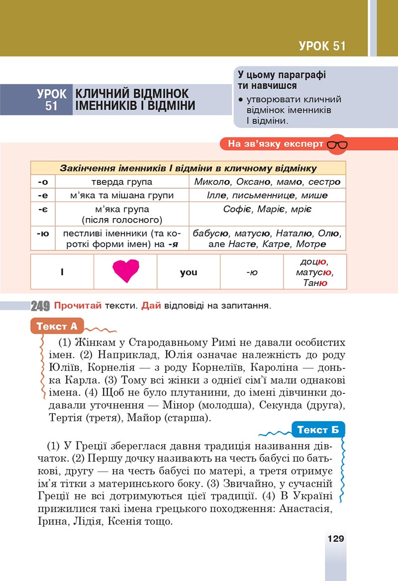 Сторінка 129 - Підручник Українська мова 6 клас Онатій 2023 НУШ