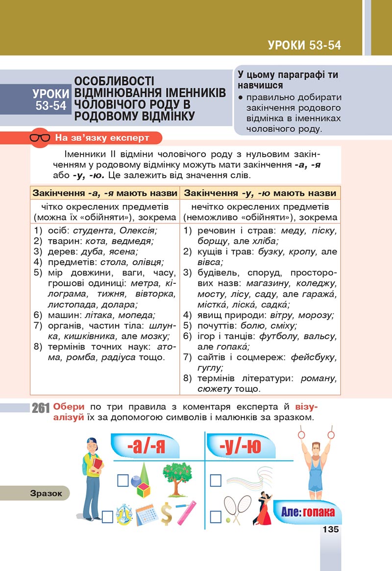 Сторінка 135 - Підручник Українська мова 6 клас Онатій 2023 НУШ