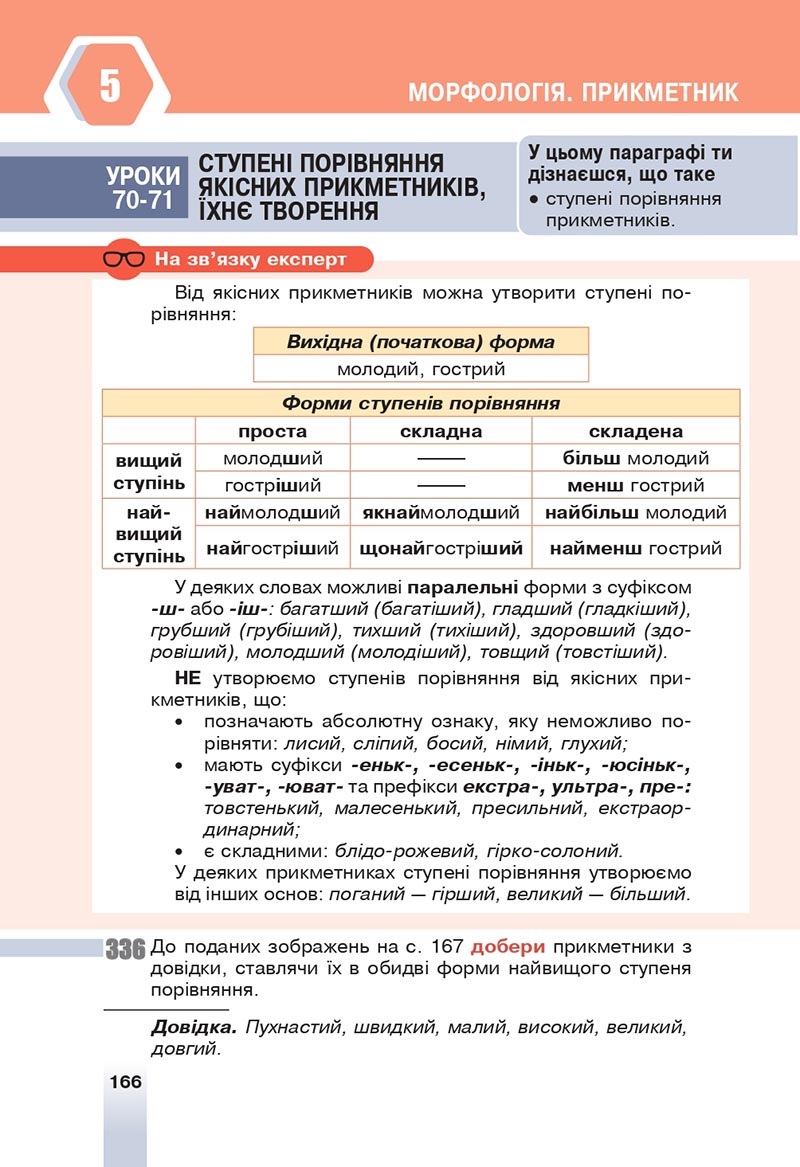 Сторінка 166 - Підручник Українська мова 6 клас Онатій 2023 НУШ