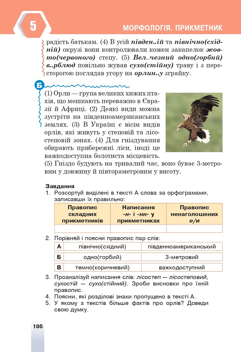 Сторінка 186 - Підручник Українська мова 6 клас Онатій 2023 НУШ