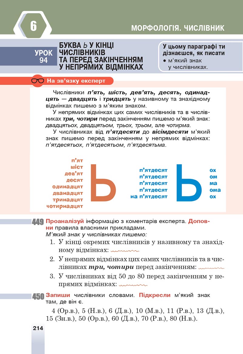 Сторінка 214 - Підручник Українська мова 6 клас Онатій 2023 НУШ