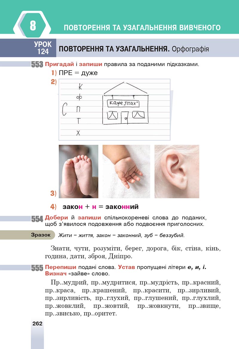 Сторінка 262 - Підручник Українська мова 6 клас Онатій 2023 НУШ