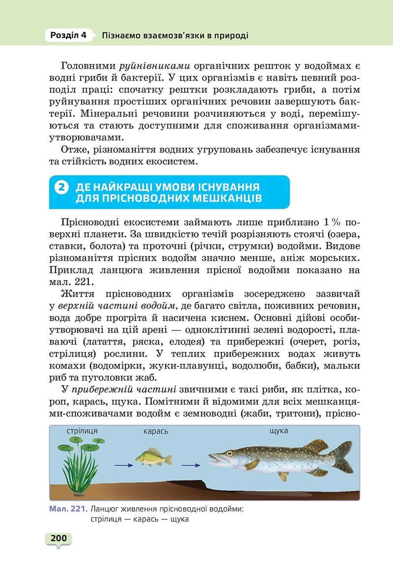 Сторінка 200 - Підручник Пізнаємо природу 6 клас Біда 2023 НУШ