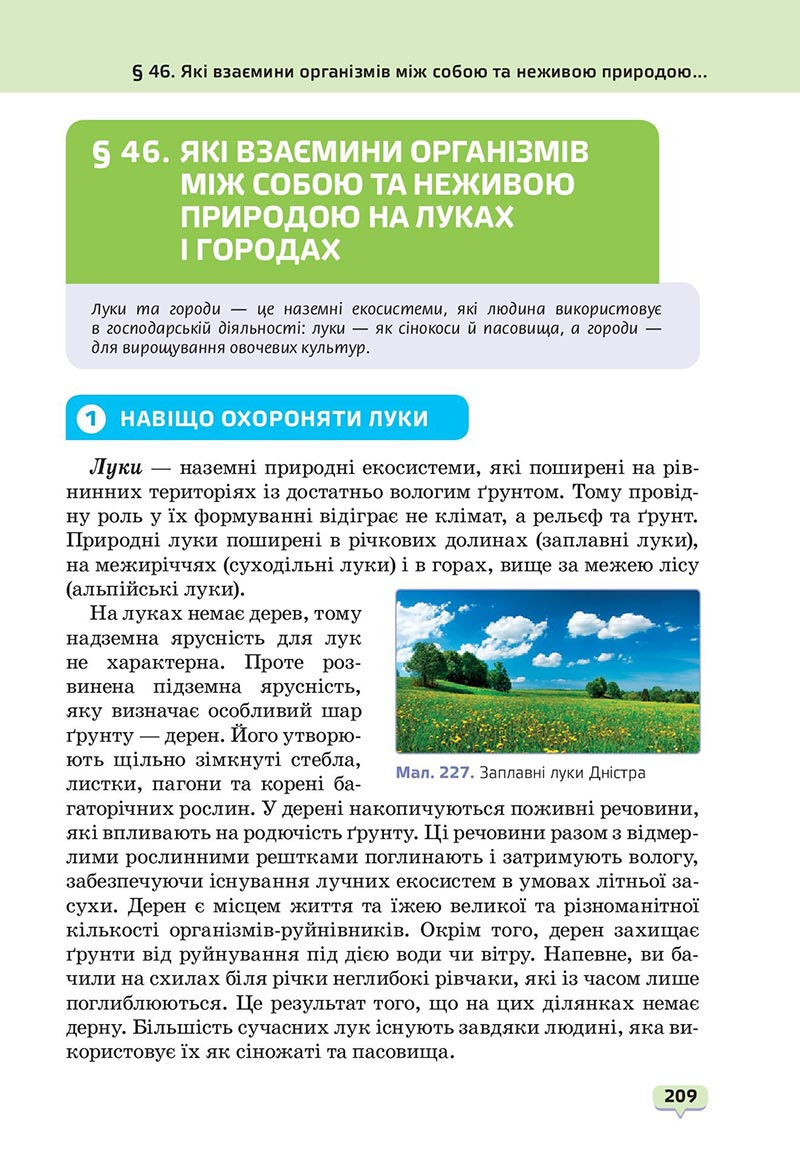 Сторінка 209 - Підручник Пізнаємо природу 6 клас Біда 2023 НУШ