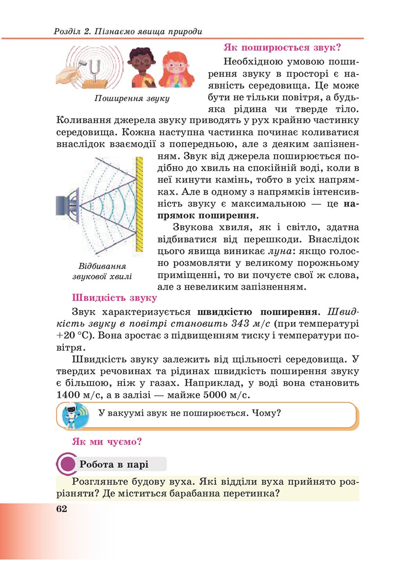 Сторінка 62 - Підручник Пізнаємо природу 6 клас Мідак 2023 НУШ