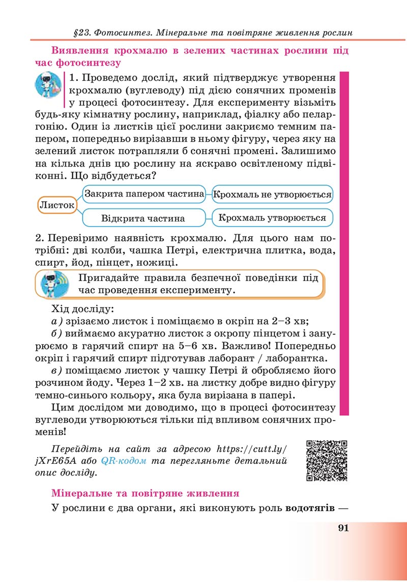Сторінка 91 - Підручник Пізнаємо природу 6 клас Мідак 2023 НУШ