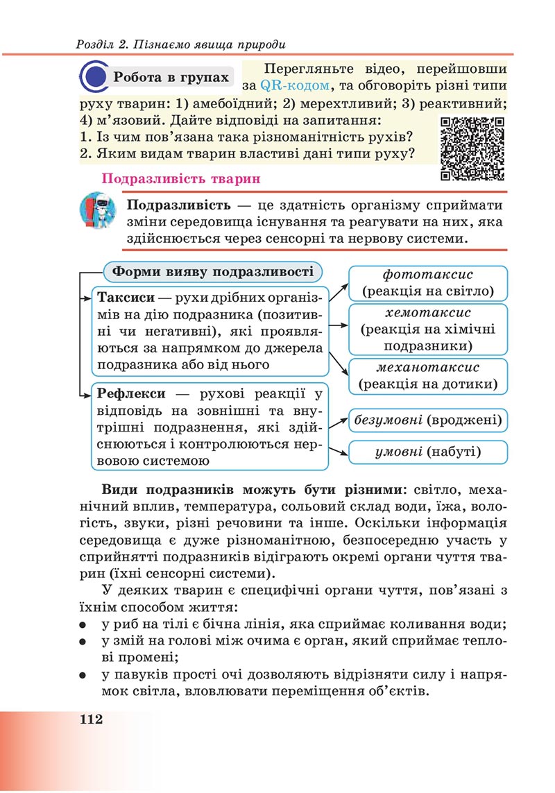 Сторінка 112 - Підручник Пізнаємо природу 6 клас Мідак 2023 НУШ