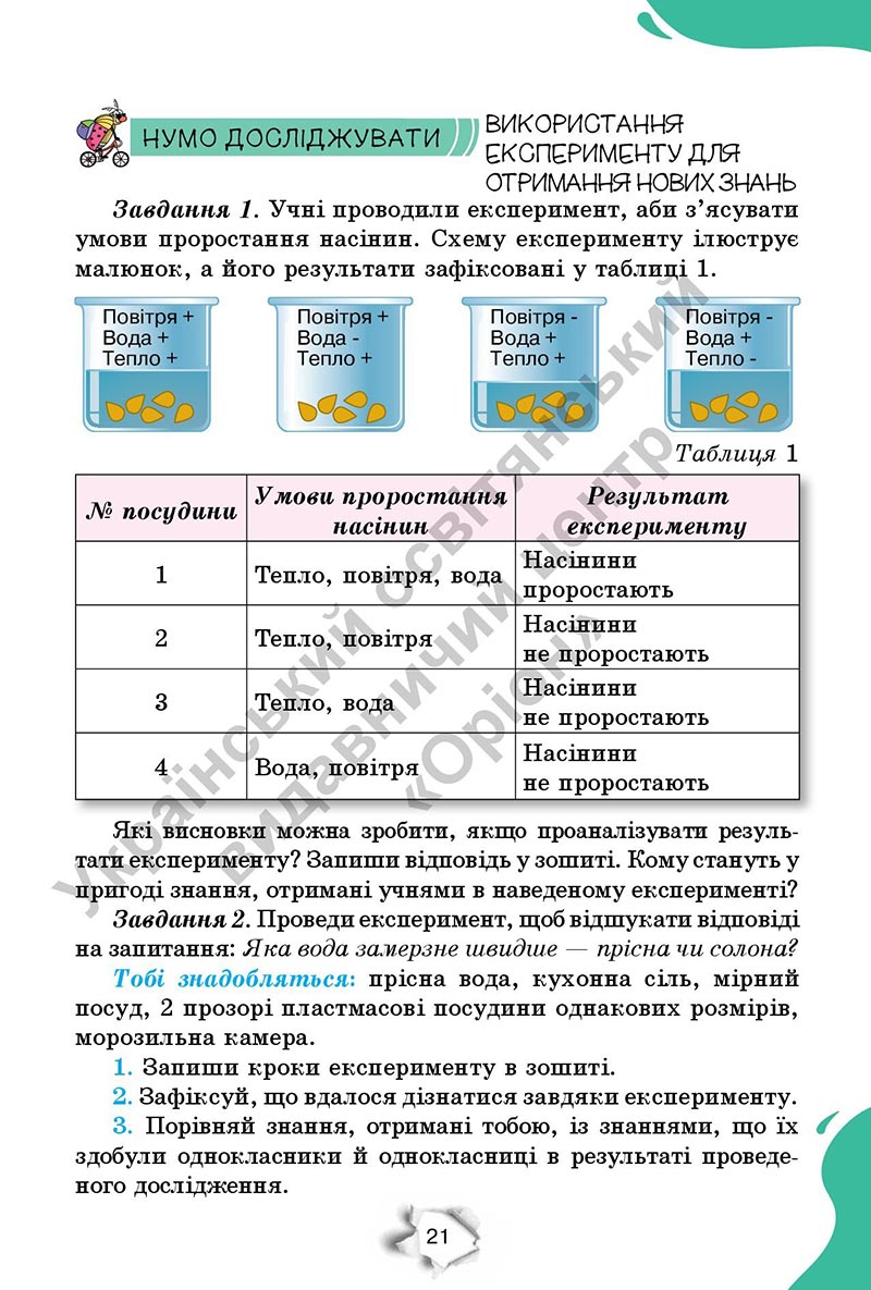 Сторінка 21 - Підручник Пізнаємо природу 6 клас Коршевнюк 2023 НУШ