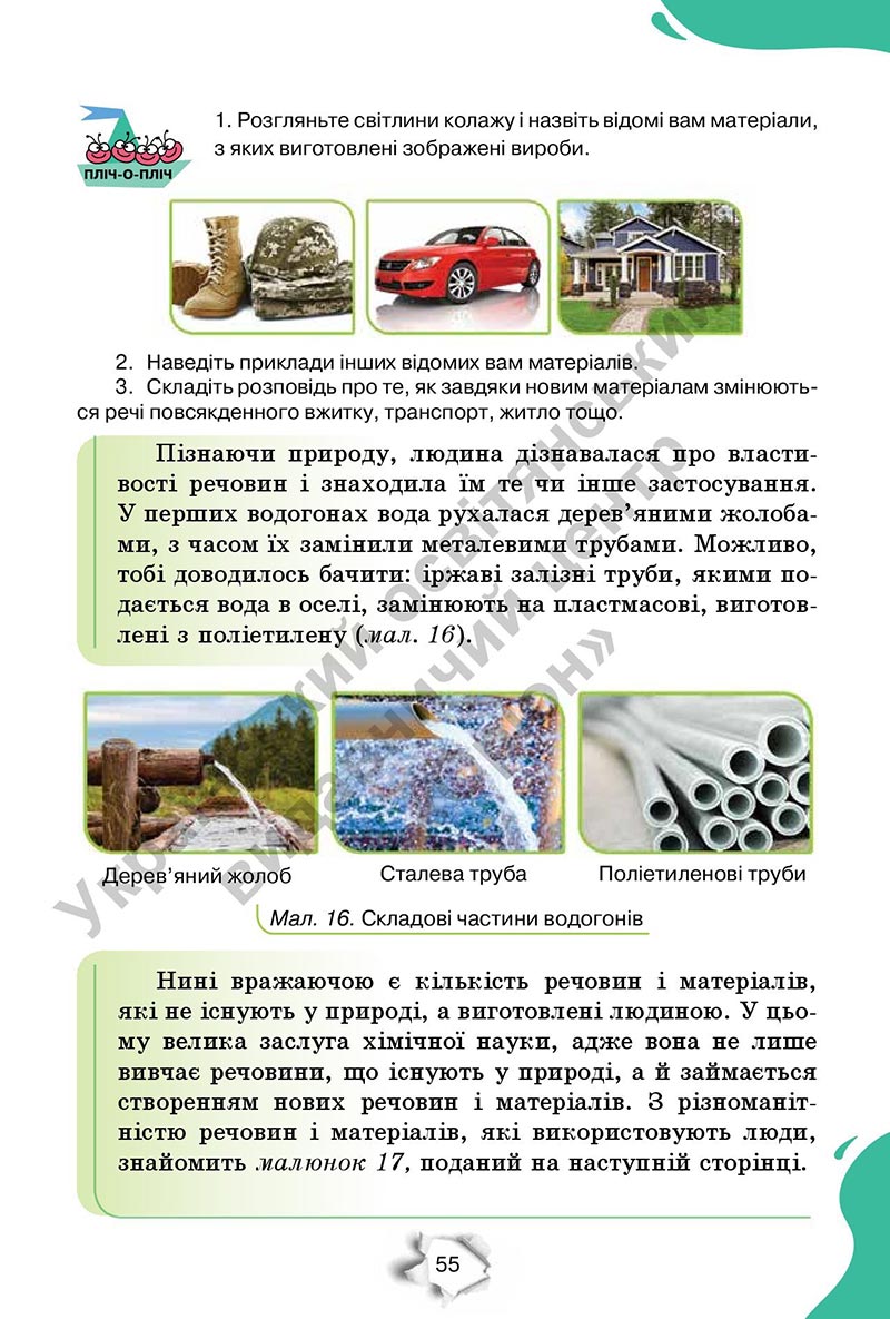 Сторінка 55 - Підручник Пізнаємо природу 6 клас Коршевнюк 2023 НУШ
