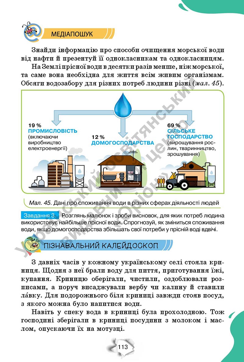 Сторінка 113 - Підручник Пізнаємо природу 6 клас Коршевнюк 2023 НУШ