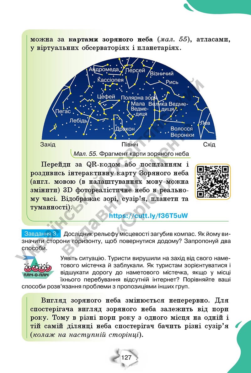 Сторінка 127 - Підручник Пізнаємо природу 6 клас Коршевнюк 2023 НУШ