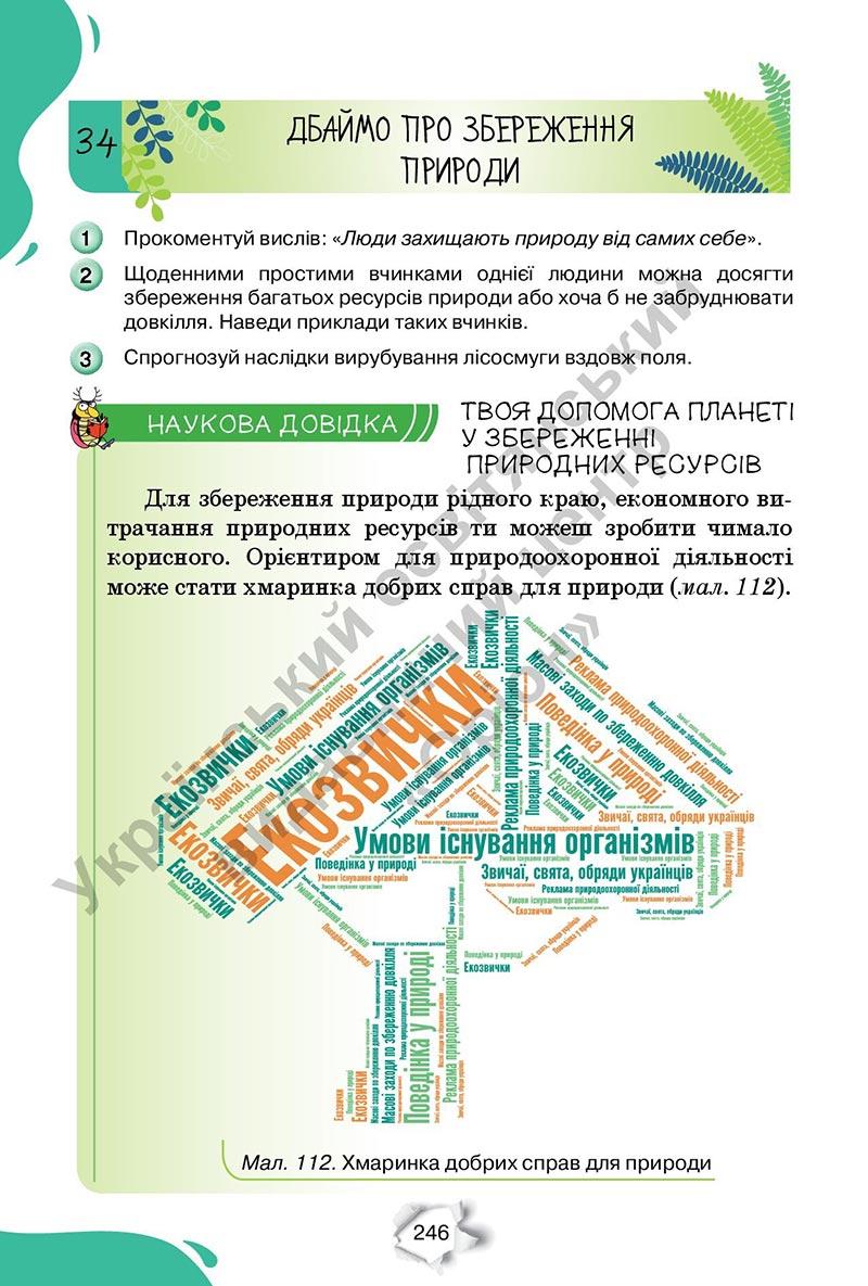 Сторінка 246 - Підручник Пізнаємо природу 6 клас Коршевнюк 2023 НУШ