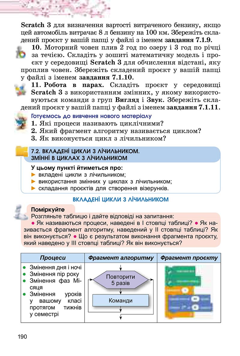 Сторінка 190 - Підручник Інформатика 6 клас Ривкінд 2023 НУШ