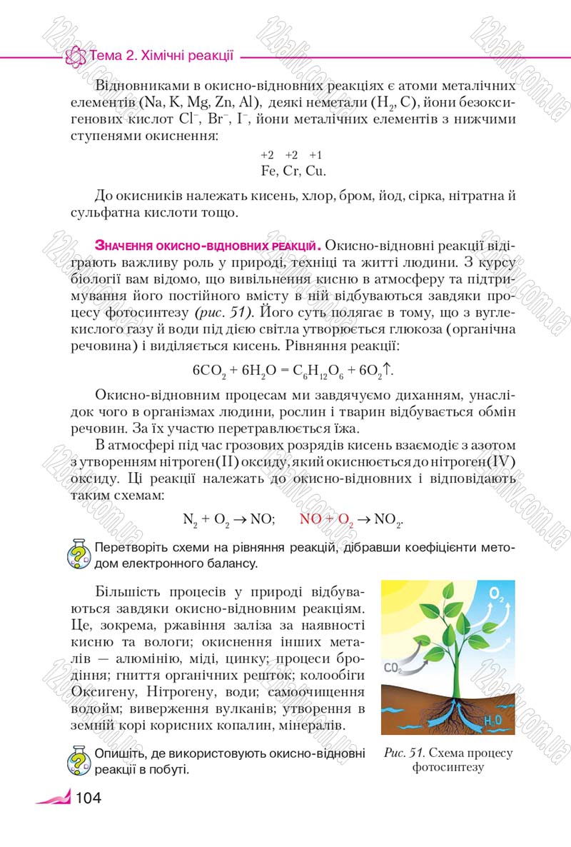 Сторінка 104 - Підручник Хімія 9 клас М.М. Савчин 2017