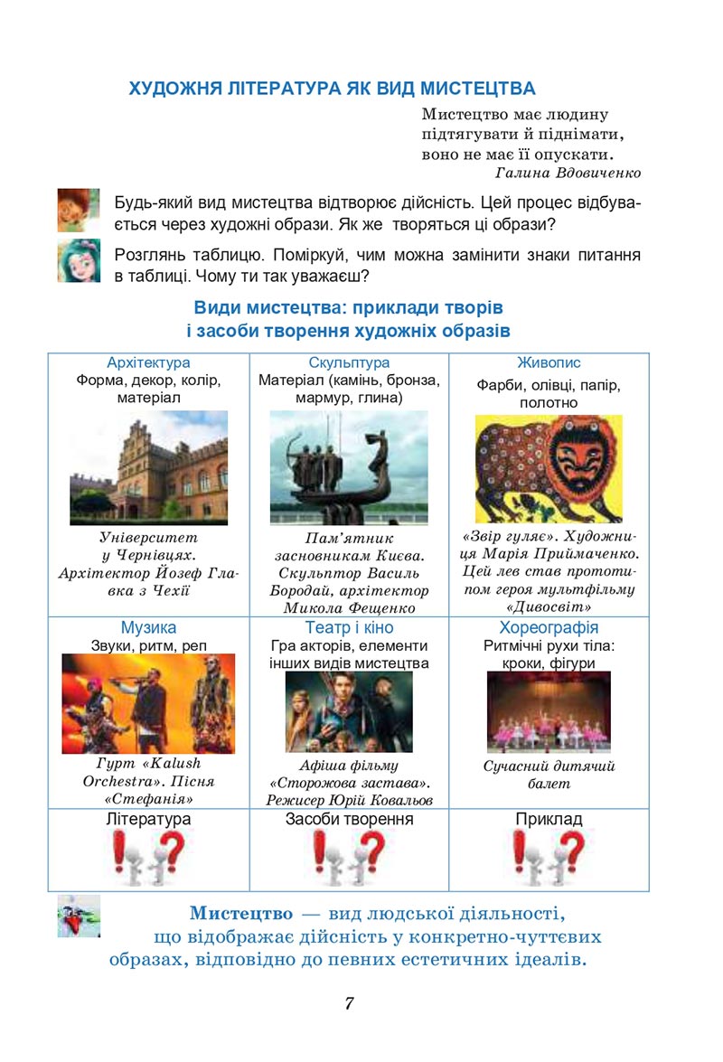 Сторінка 7 - Підручник Українська література 6 клас Калинич 2023 ШУШ