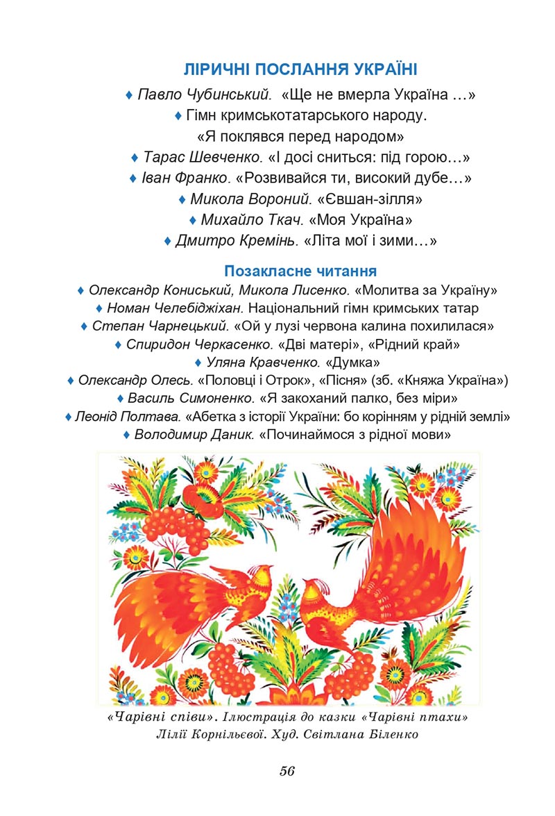 Сторінка 56 - Підручник Українська література 6 клас Калинич 2023 ШУШ