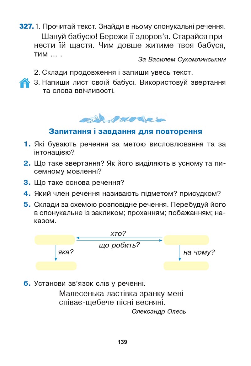 Сторінка 139 - Підручник Українська мова 3 клас Варзацька Трохименко 2020