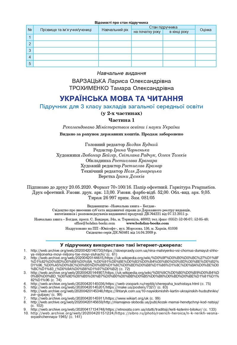Сторінка 160 - Підручник Українська мова 3 клас Варзацька Трохименко 2020