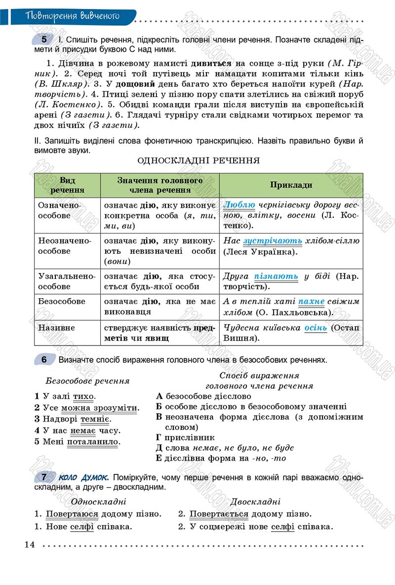 Сторінка 14 - Підручник Українська мова 9 клас Заболотний 2017 - скачати онлайн