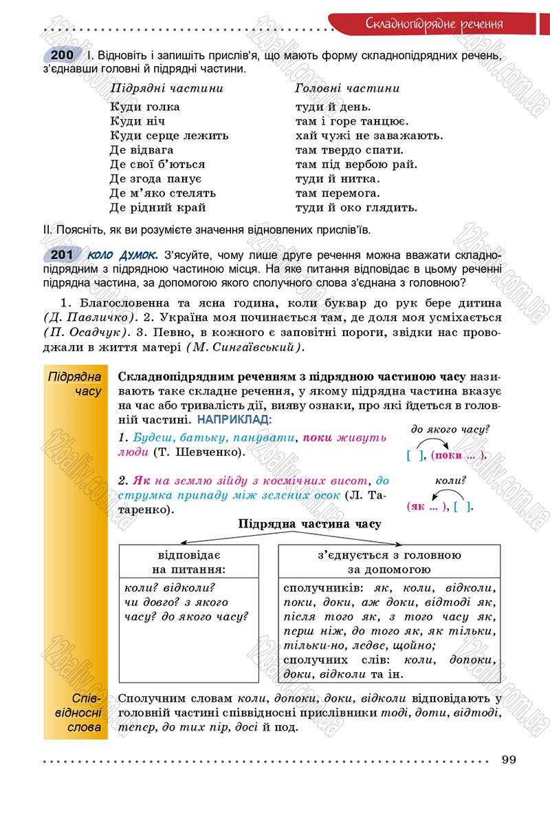 Сторінка 99 - Підручник Українська мова 9 клас Заболотний 2017 - скачати онлайн