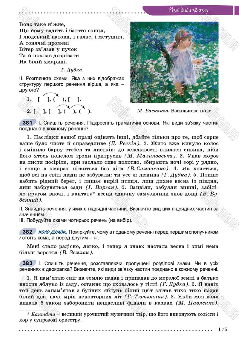 Сторінка 175 - Підручник Українська мова 9 клас Заболотний 2017 - скачати онлайн