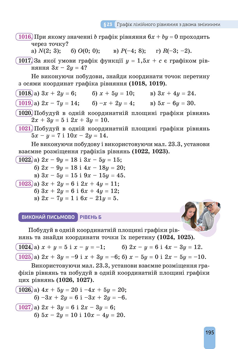 Сторінка 195 - Підручник Алгебра 7 клас Бевз Васильєва 2024 - НУШ