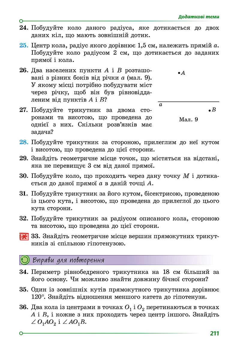 Сторінка 211 - Підручник Геометрія 7 клас Істер 2024 - НУШ