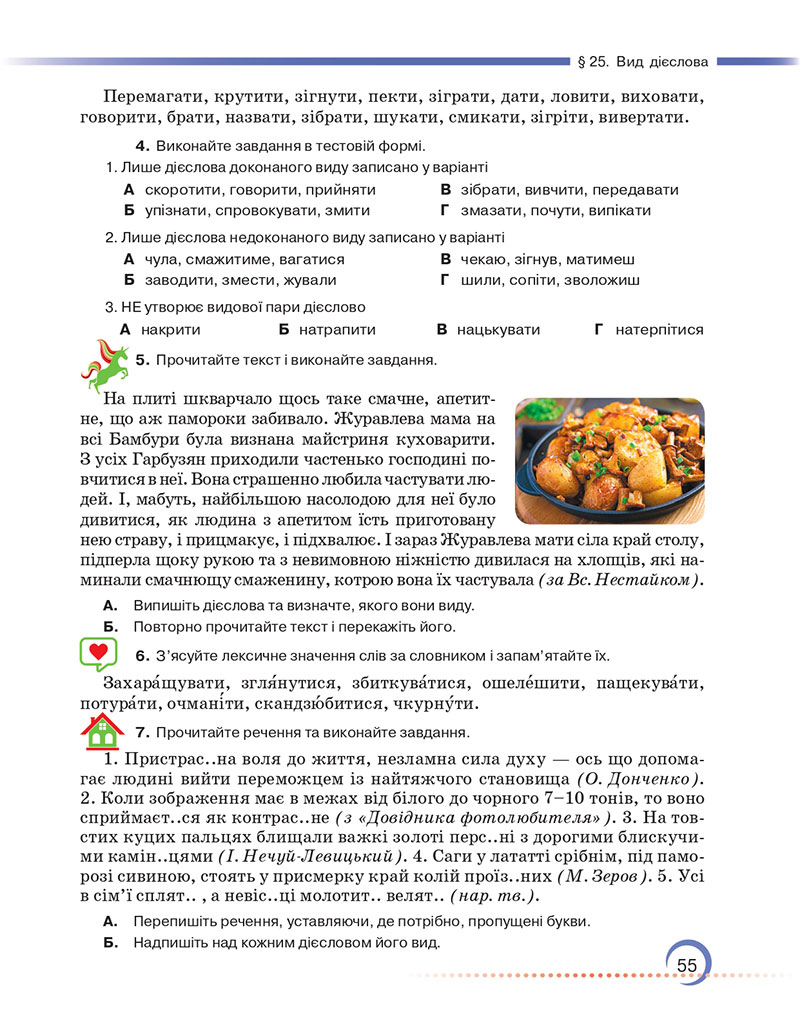 Сторінка 55 - Підручник Українська мова 7 клас Авраменко Тищенко 2024