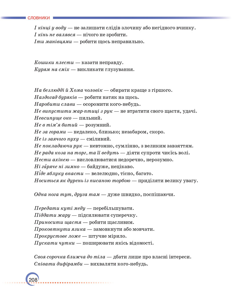 Сторінка 208 - Підручник Українська мова 7 клас Авраменко Тищенко 2024