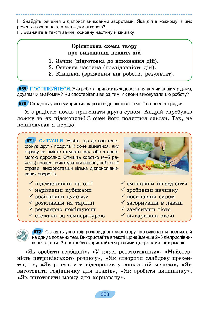 Сторінка 253 - Підручник Українська мова 7 клас Заболотний 2024 - НУШ