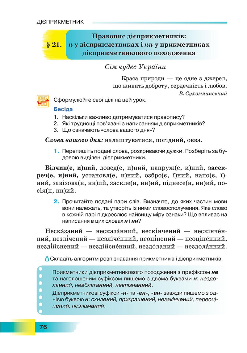 Сторінка 76 - Підручник Українська мова 7 клас Голуб 2024 - НУШ
