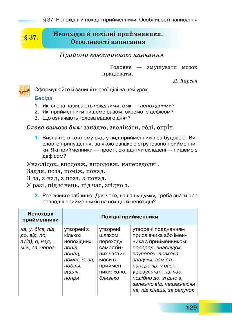 Сторінка 129 - Підручник Українська мова 7 клас Голуб 2024 - НУШ