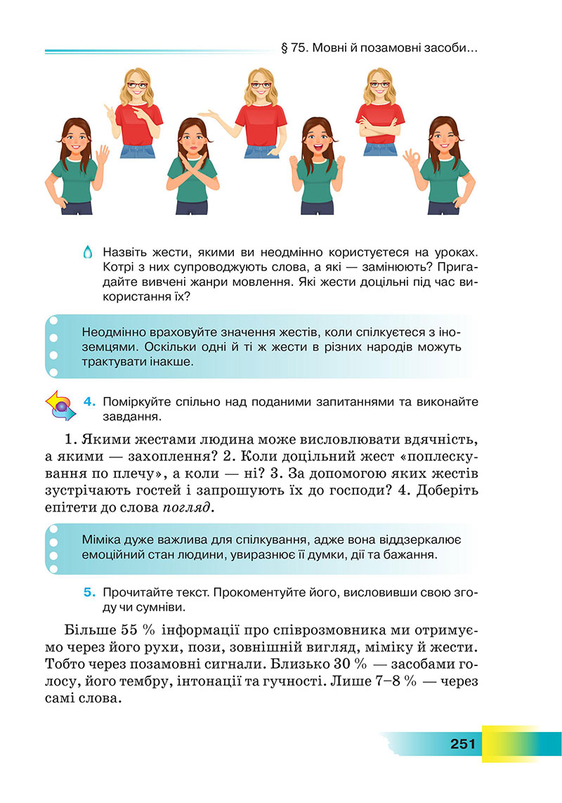 Сторінка 251 - Підручник Українська мова 7 клас Голуб 2024 - НУШ