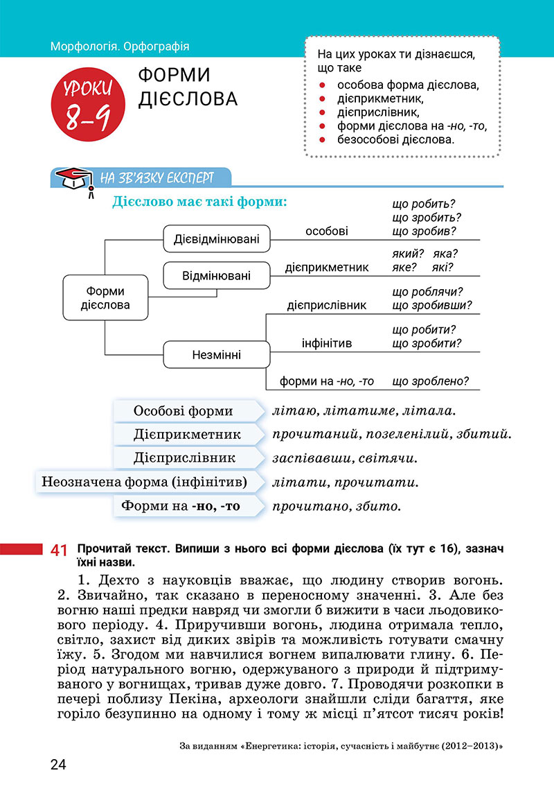 Сторінка 24 - Підручник Українська мова 7 клас Онатій Ткачук 2024