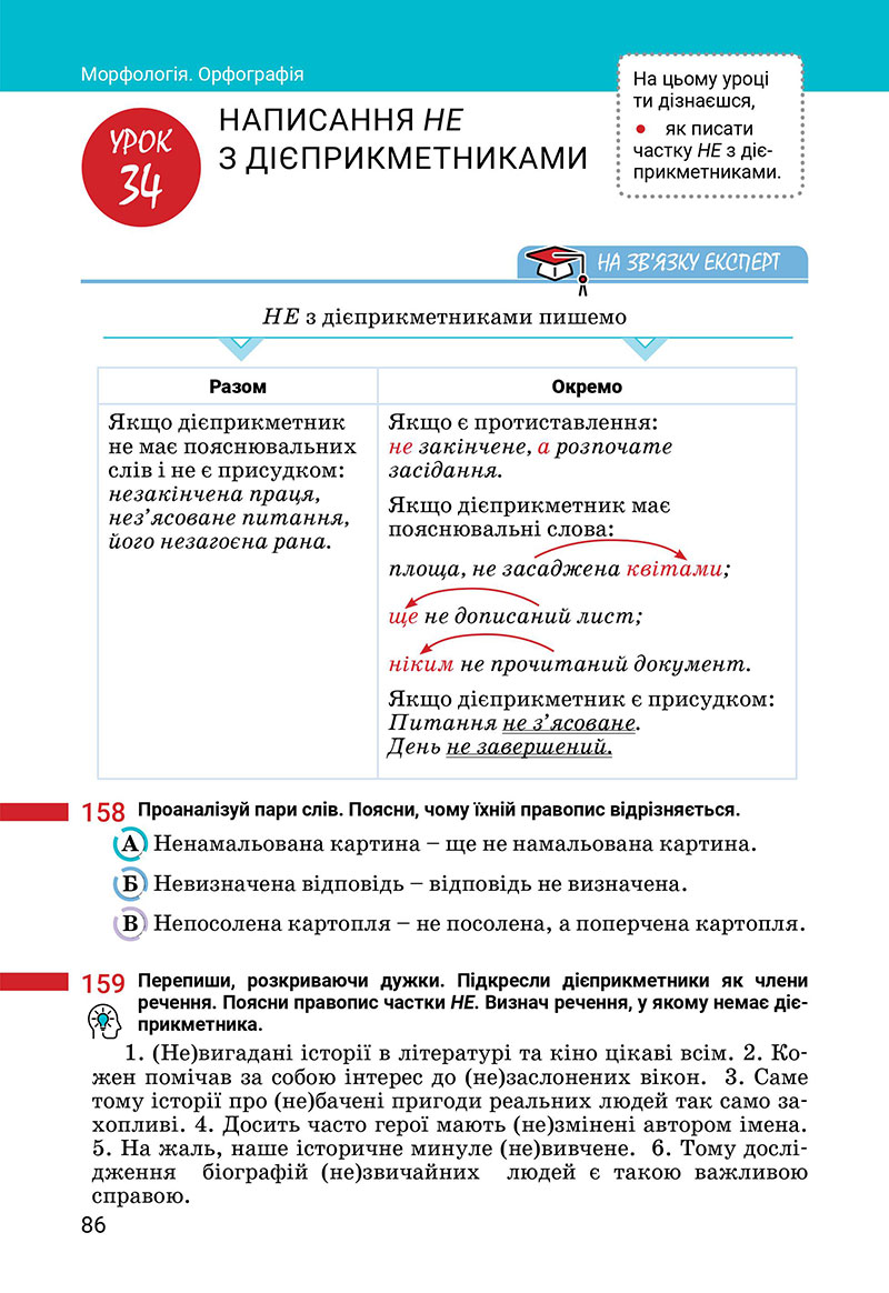 Сторінка 86 - Підручник Українська мова 7 клас Онатій Ткачук 2024