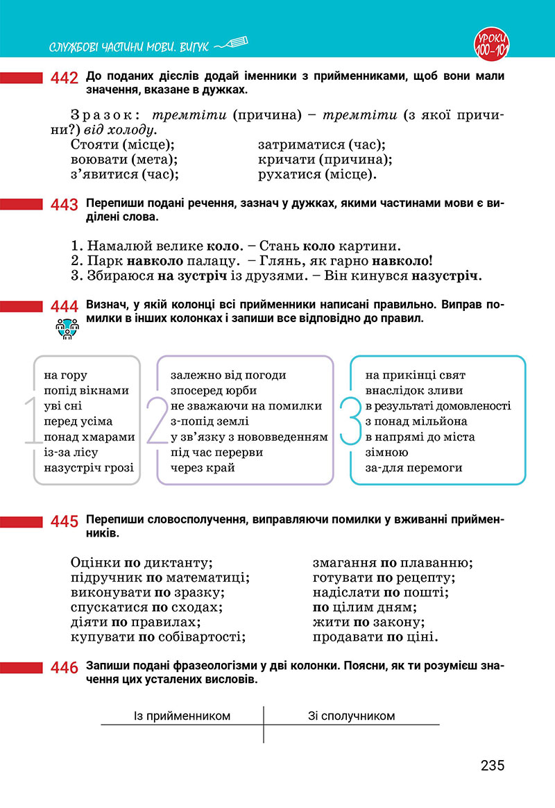 Сторінка 235 - Підручник Українська мова 7 клас Онатій Ткачук 2024