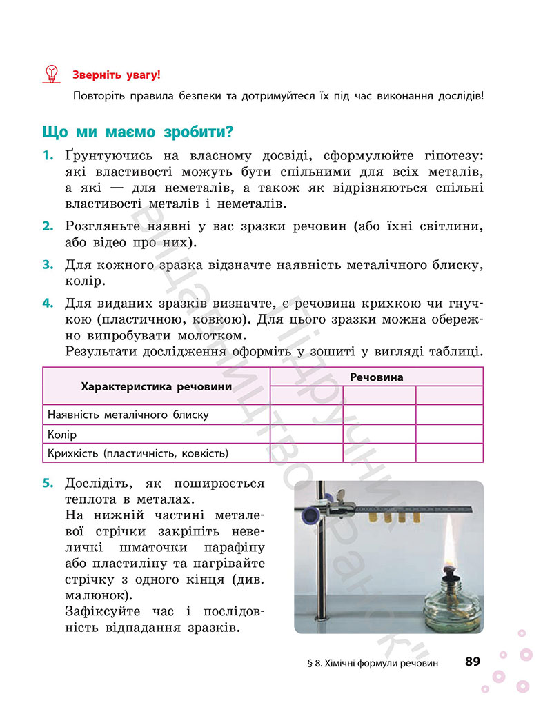 Сторінка 89 - Підручник Хімія 7 клас Григорович Недоруб 2024