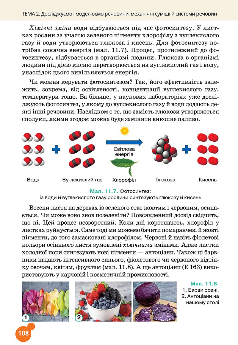 Сторінка 108 - Підручник Хімія 7 клас Лашевська 2024 - НУШ