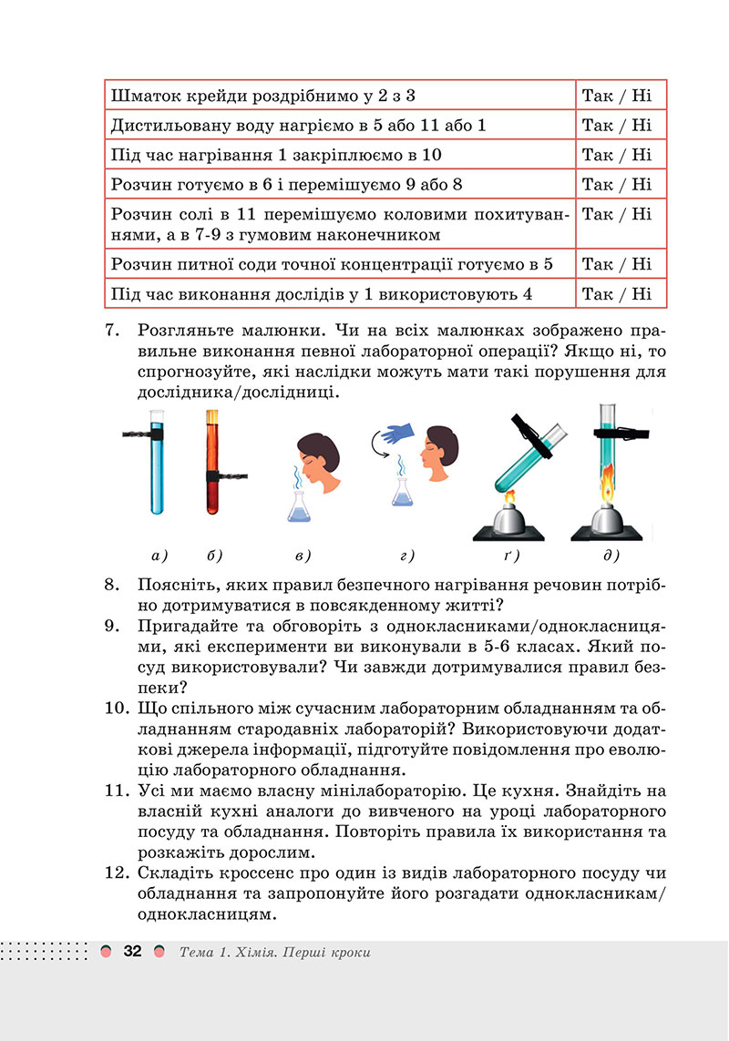 Сторінка 32 - Підручник Хімія 7 клас Мідак Кузишин 2024 - НУШ