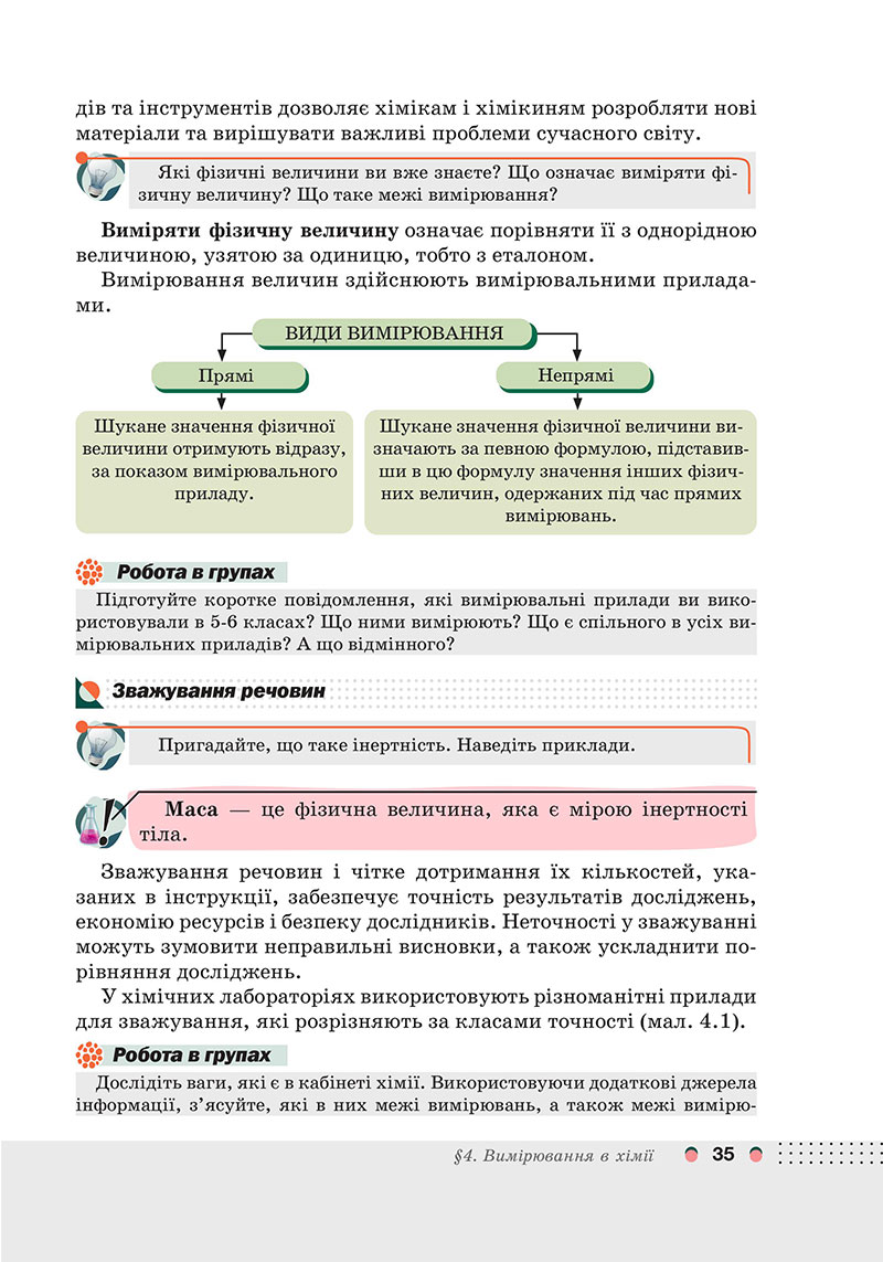Сторінка 35 - Підручник Хімія 7 клас Мідак Кузишин 2024 - НУШ